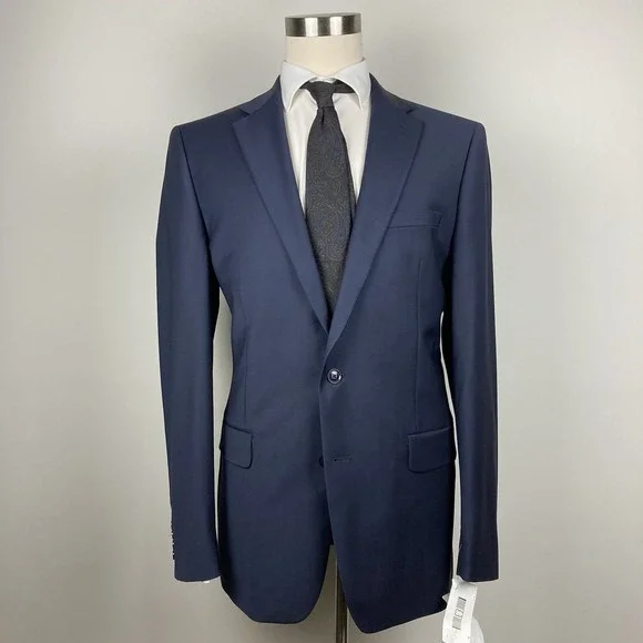 44L Calvin Klein Men's Slim-Fit Wool-Blend Stretch‎ Suit Jackets E06792